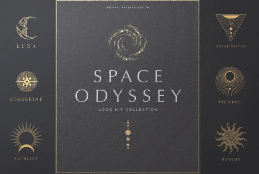 Space Odyssey Logos Set