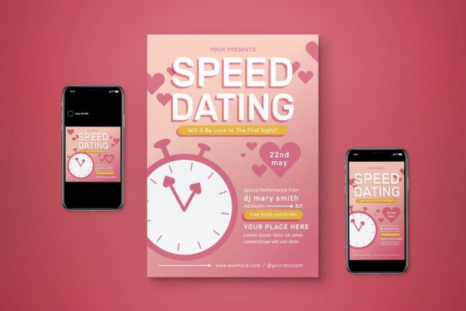 11 Creative Speed Dating Flyer Templates Download Graphic Cloud 8625