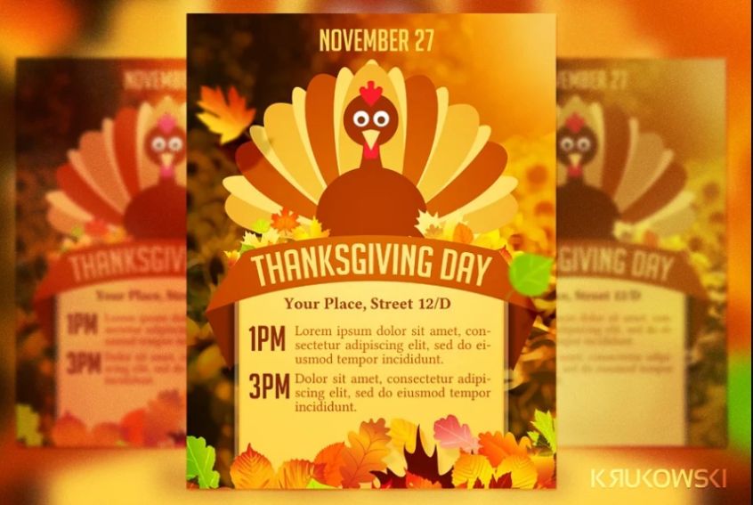 Thanksgiving Day Poster Design