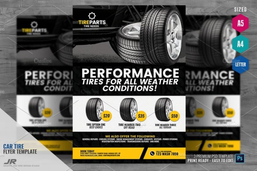 Tire Repair Services Flyer