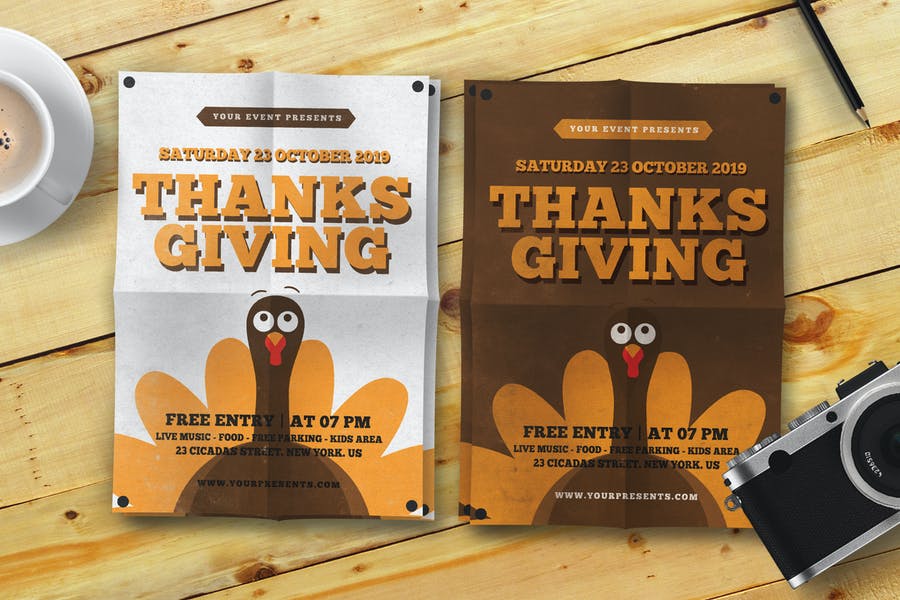 Two Customizable Thanksgiving Poster