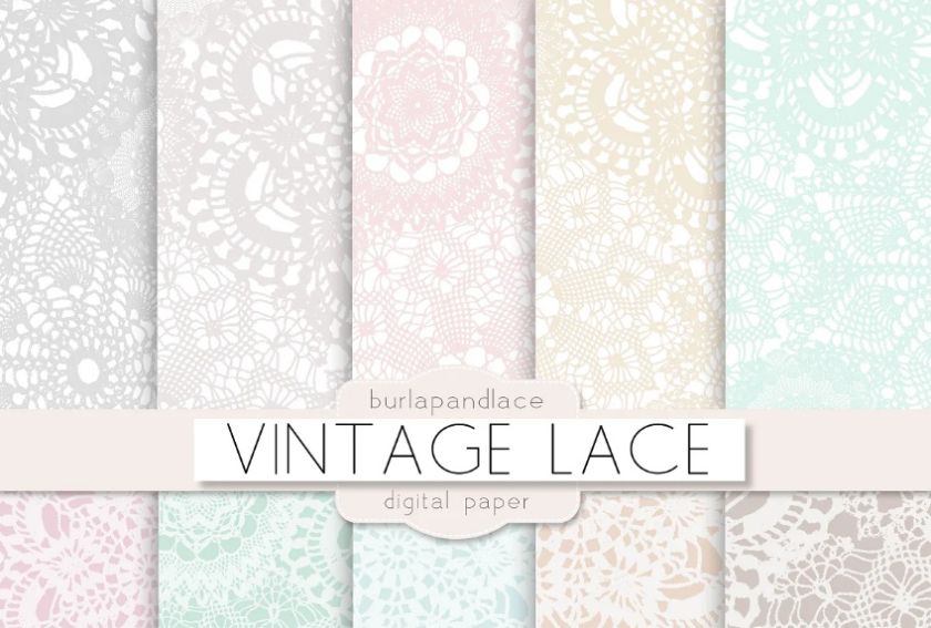 Vintage Lace patterns Set