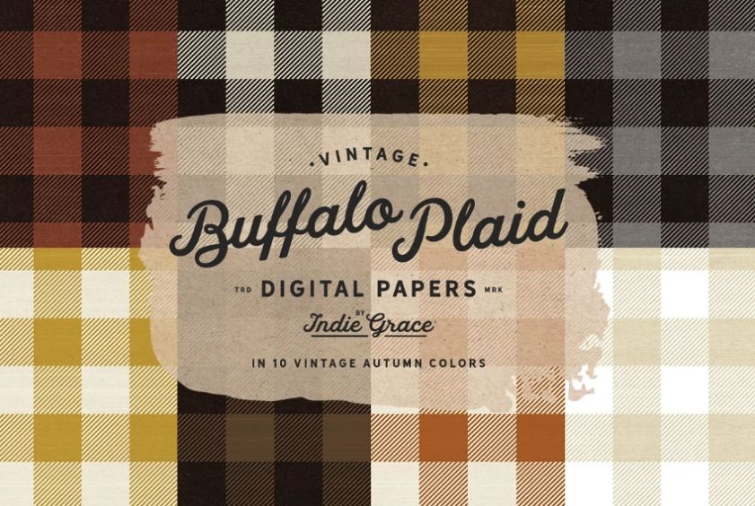 Vintage Plaid Digital Papers