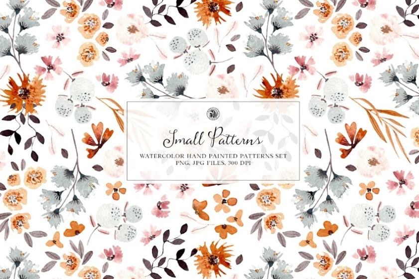 Watercolor Style Floral Pattern