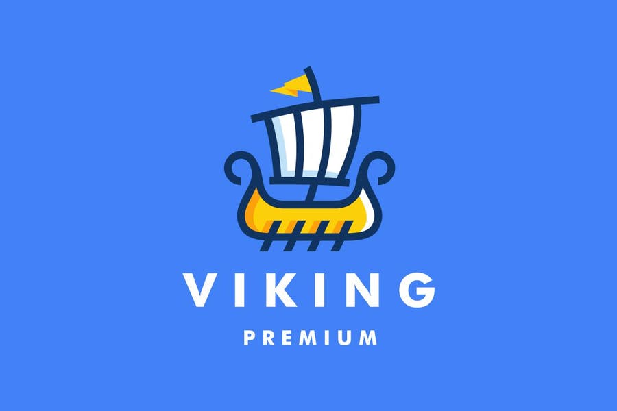 Colorful Viking Boat Identity DEsign