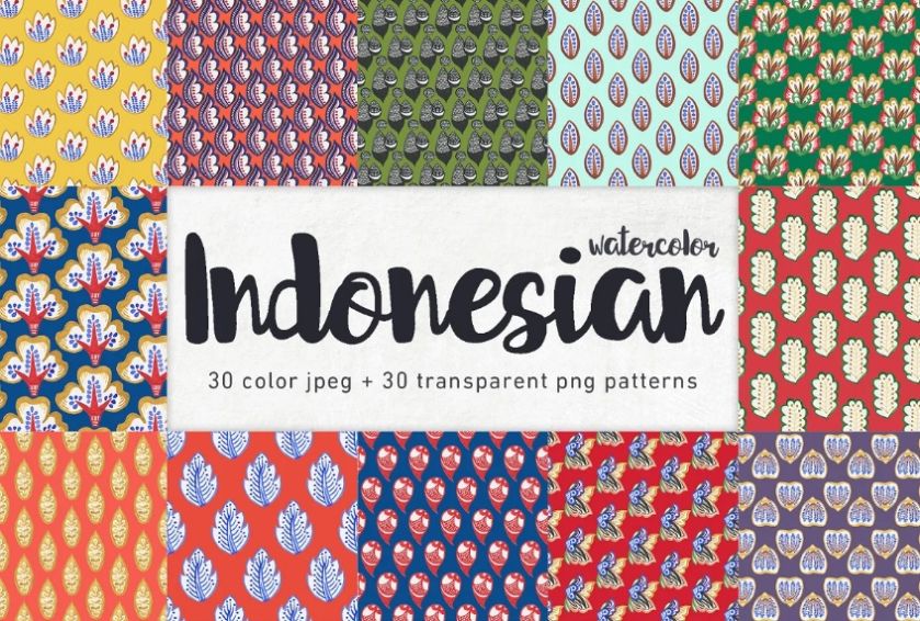 30 Indonesian Patterns Collection