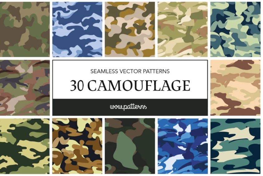 30 Seamless Camouflage Pattern Designs