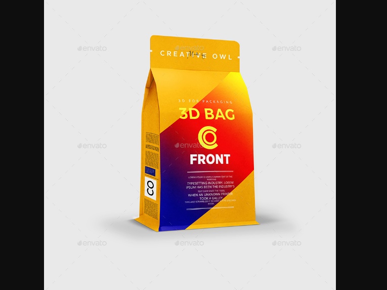 3D Flour Bag Mockup