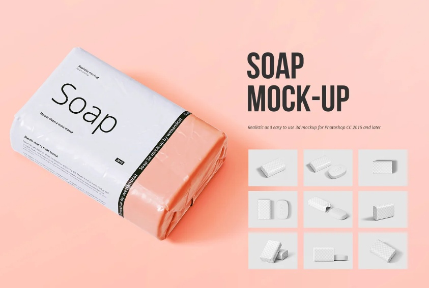 3D Soap Branding PSD
