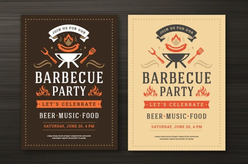A4 Barbecue Restaurant Promotional Flyer