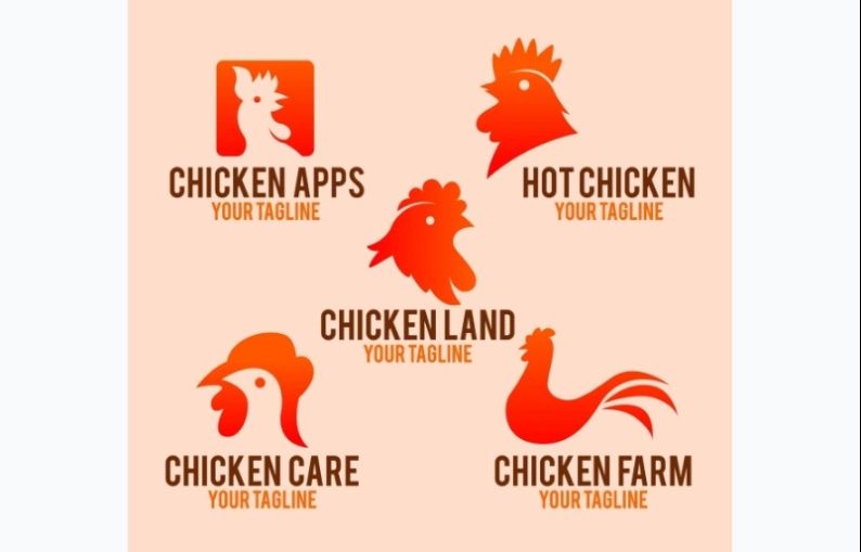 Abstract Chicken Logo Design