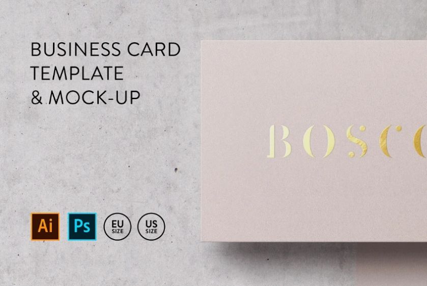 Ai PSD Business Card Template and Mockup