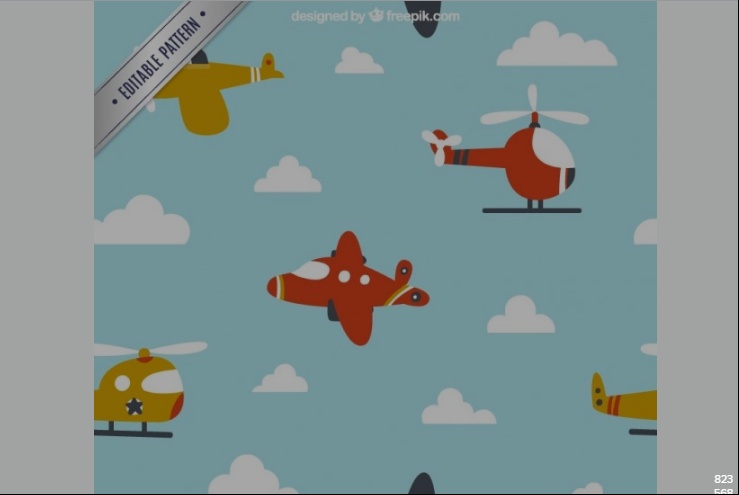 Free Airplane Cartoon Pattern