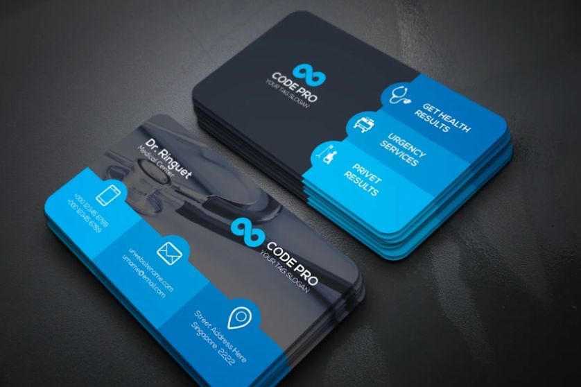 Black and Blue Business Card Templates
