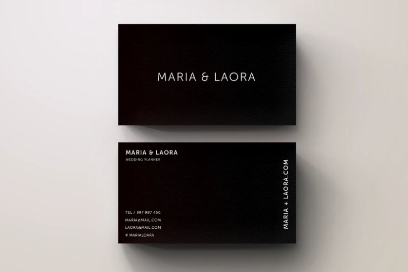 Black and White Business Card Template