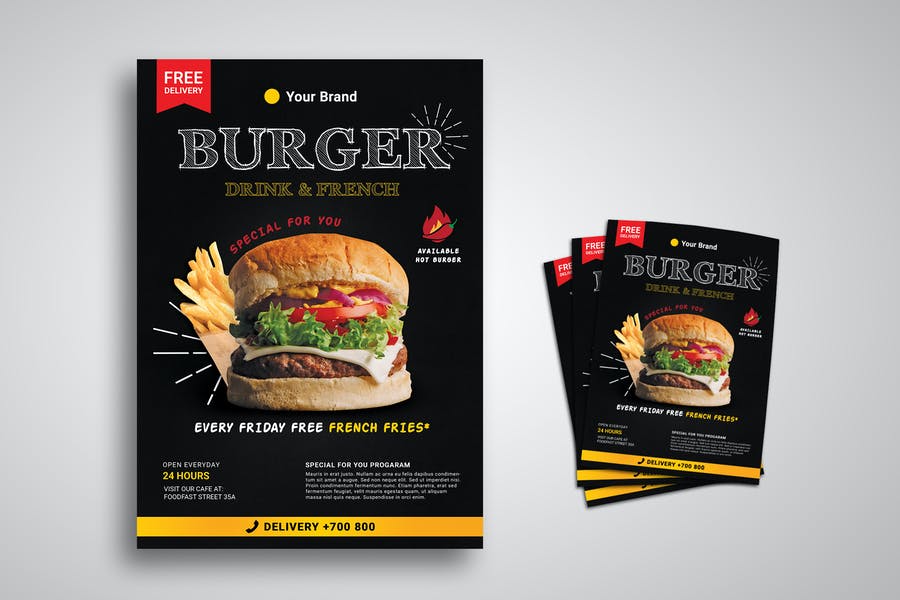 Burger Promotion Poster Design