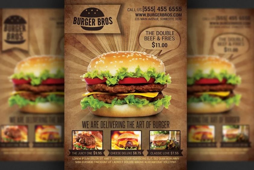 Burger Restaurant Branding Flyer