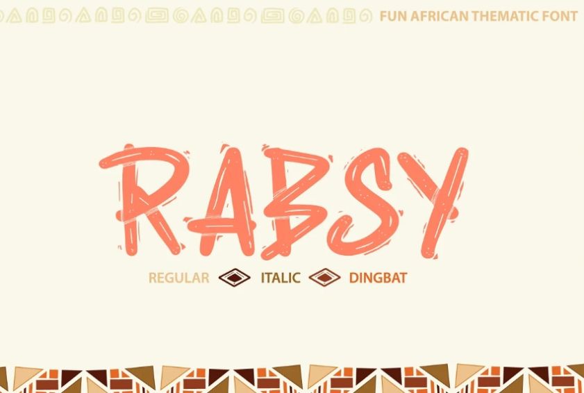Cartoon Style African Fonts