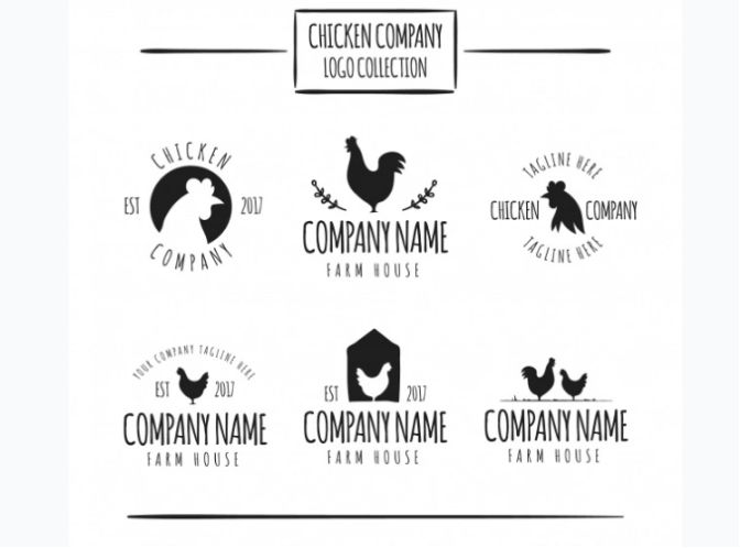 Chicken Company Logo Set