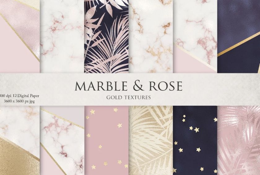 Christmas Rose Marble Texture