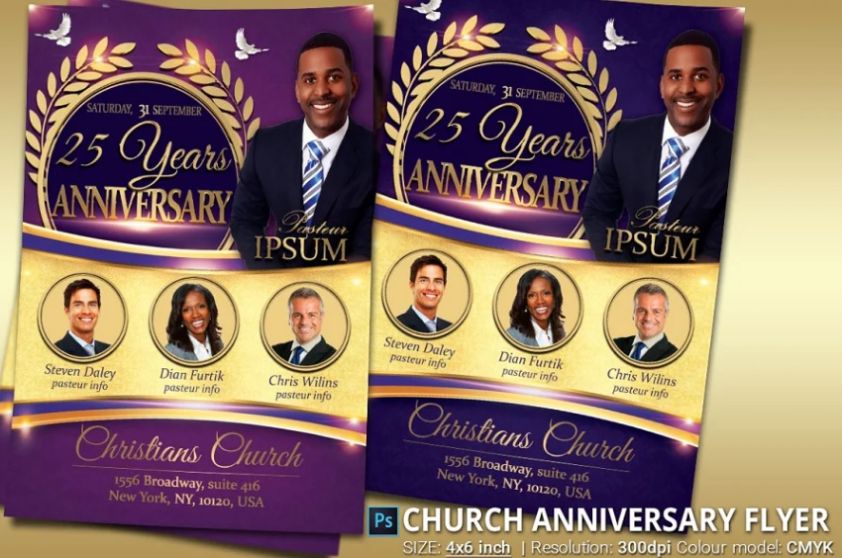 Church Anniversary Flyer PSD