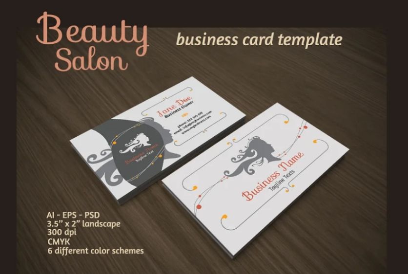 Clean Beauty Salon Business Card Template