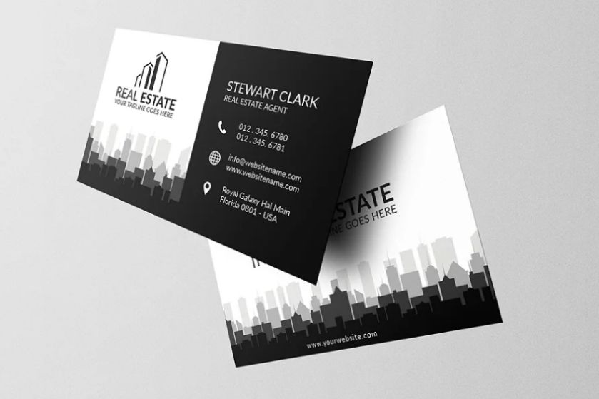 Clean Real Estate Agent Card Template