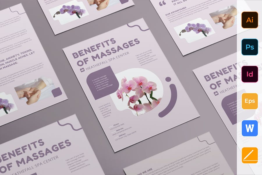 Clean and Minimal Massage Flyer