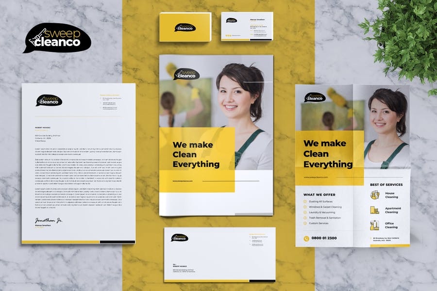 Cleaning Company Branding Templates