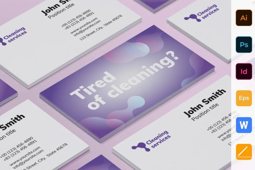 Cleaning Company Business Cards