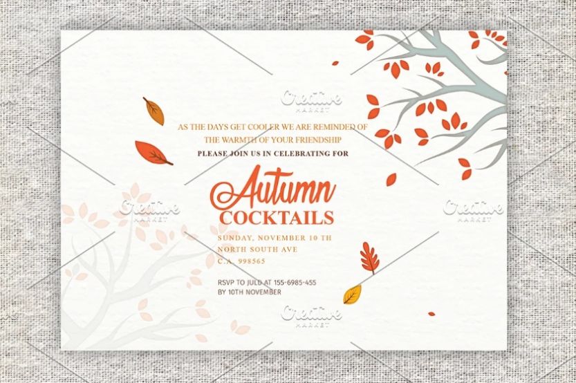 Cocktail Party Invitation PSD