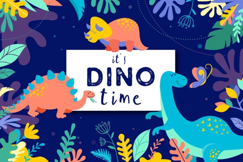 Colorful Dinosaur Clip art Set