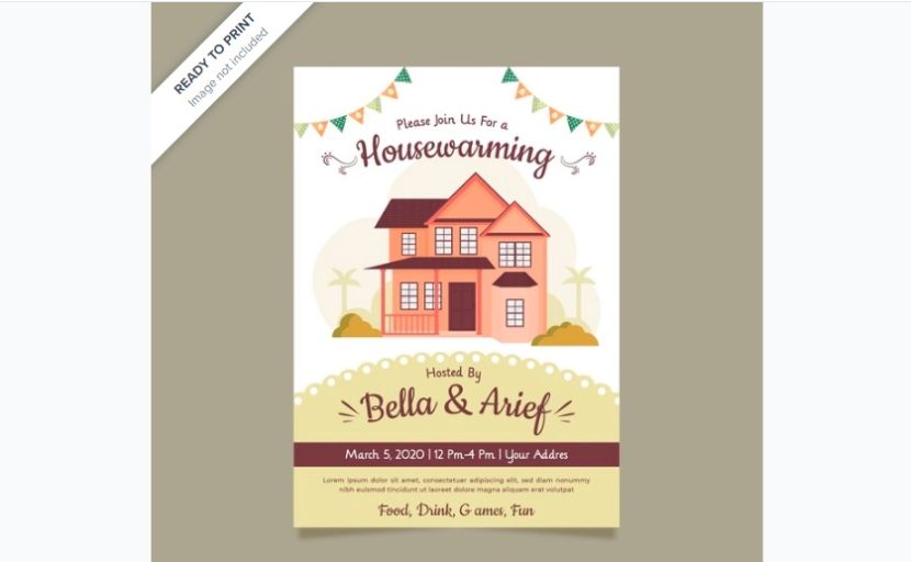 Colorful House Warming Template