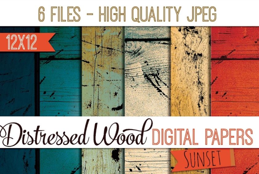 Colorful Wood Distressed Pattern