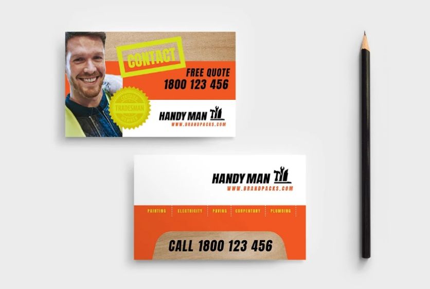 Contractor Business Card Template