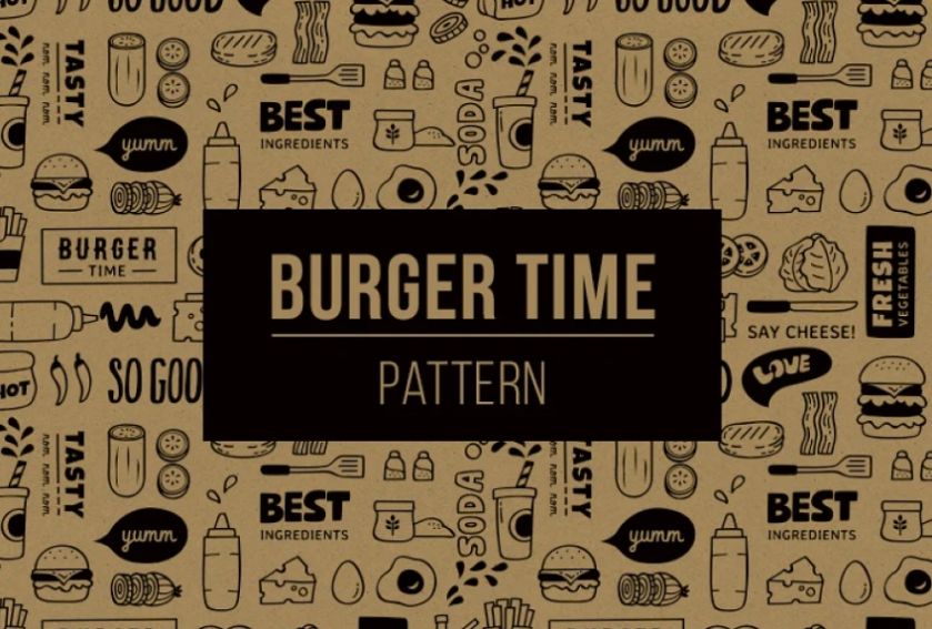Creative Burger Wrap Paper Pattern