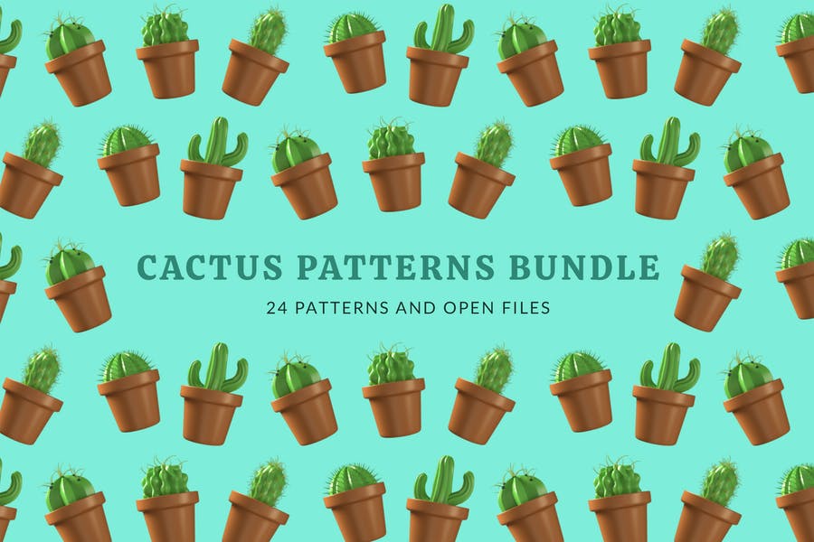 Creative Cactus Plant Pattern Design