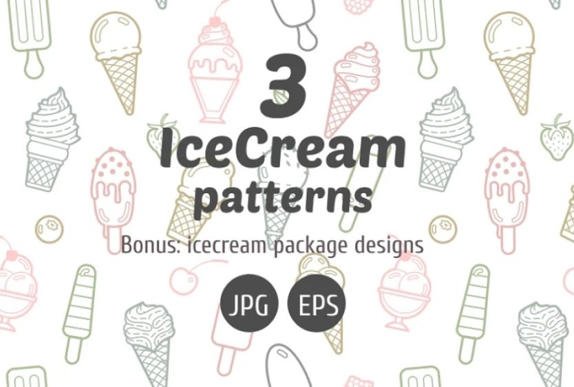 Creative Ice Cream Pattern Design