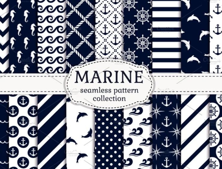 15+ FREE Marine Patterns Design Vector Download