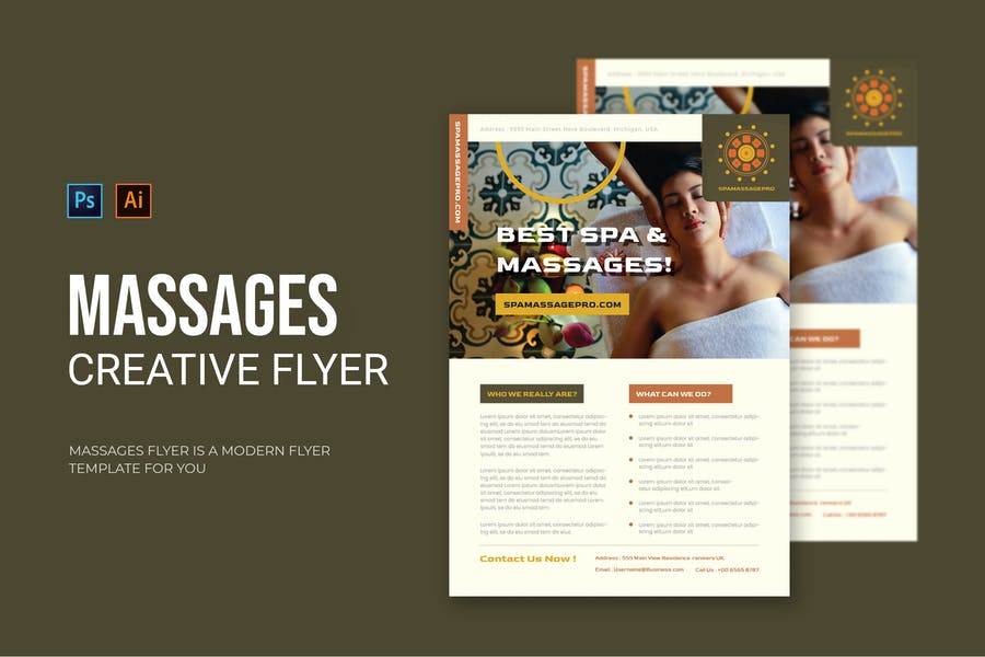 Creative Massages Flyer PSD