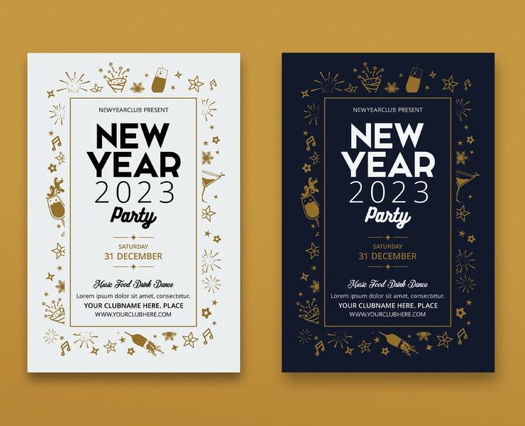 15+ FREE New Year Party Invitation Template Download