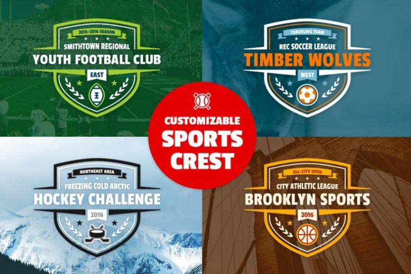 Crest Style Sports Logo Template