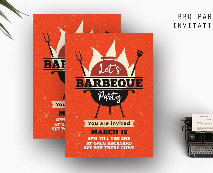 15+ FREE BBQ Party Invitation Template PSD Download