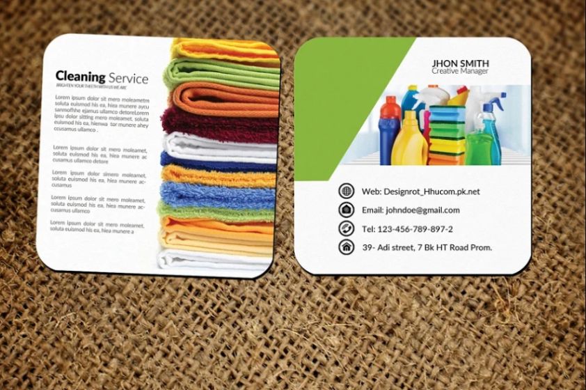 Customizable Cleaning Services Business Card Template