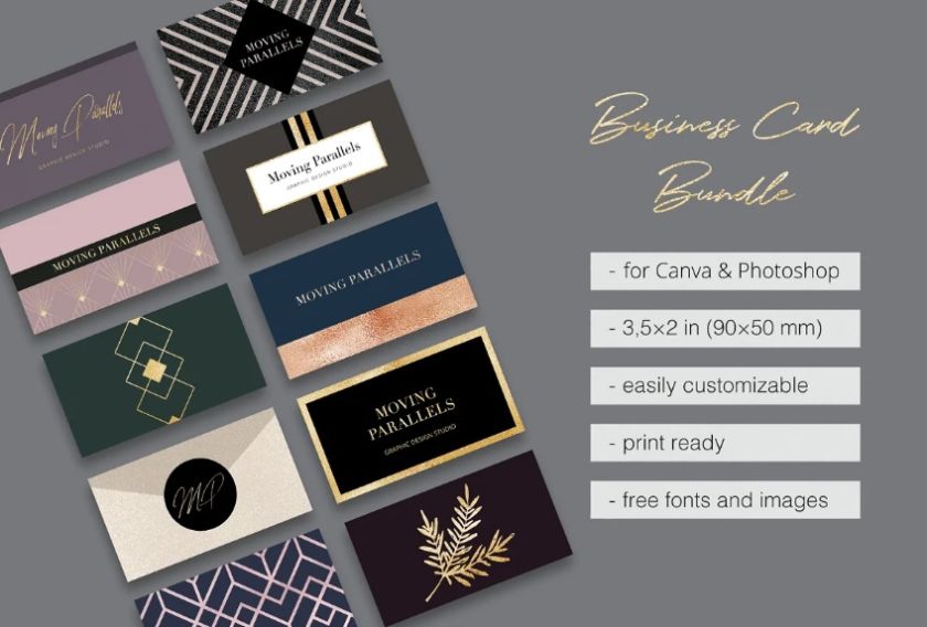 Customizable Gold Business Card Templates