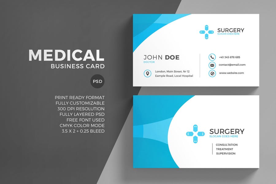 Customizable Medical Business Card