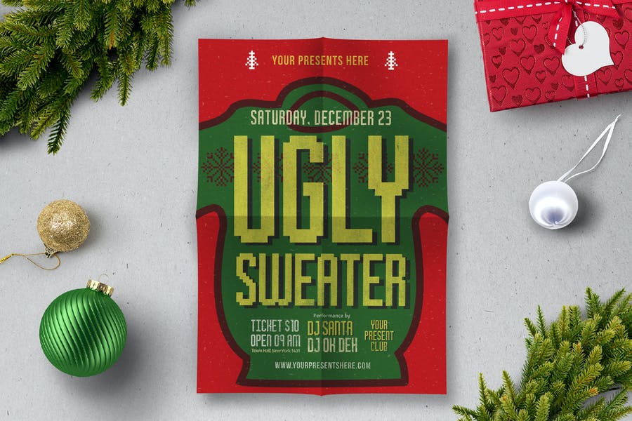 Customizable Ugly Christmas Invitation Template