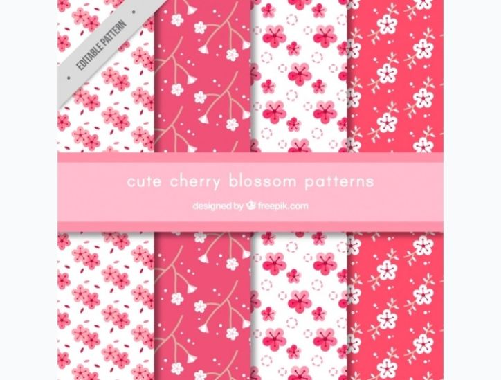 Cute Cherry Blossoms Pattern