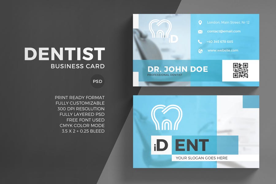 Dentist Name Card Design