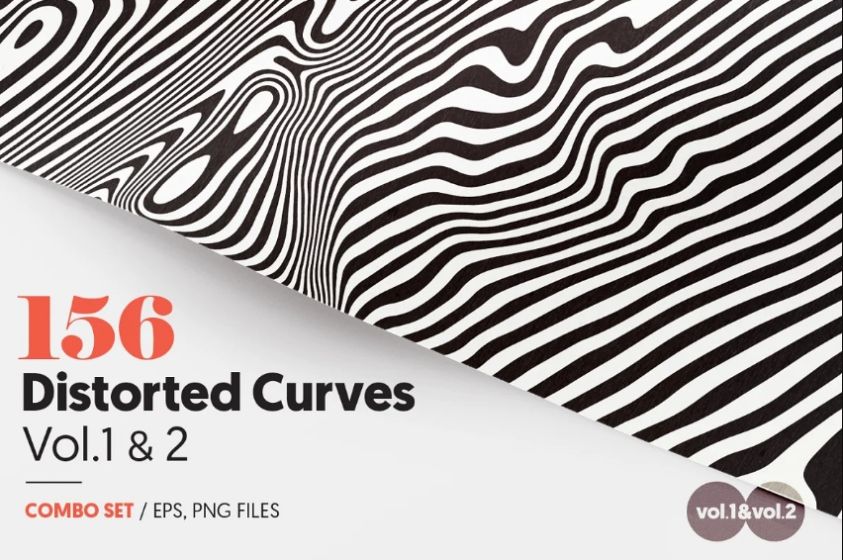 Distorted Curves Pattern Set
